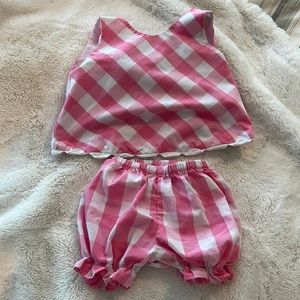 The Beaufort Bonnet Company pink checked set